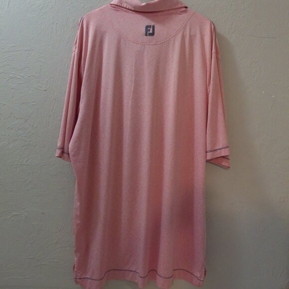 FootJoy Men’s XL Pink Heather Performance Golf Polo Shirt Moisture Wicking - Picture 2 of 3